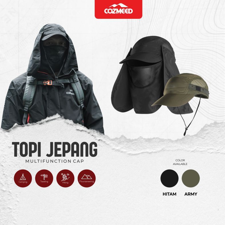 Cozmeed Topi Mancing Masker Jepang Microfiber Quick Dry - Hijau