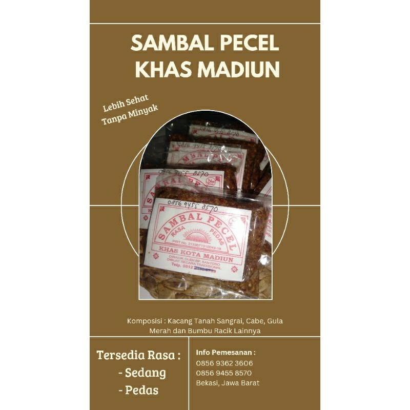 

Sambal Pecel Khas Madiun Rasa Pedas @100 gr