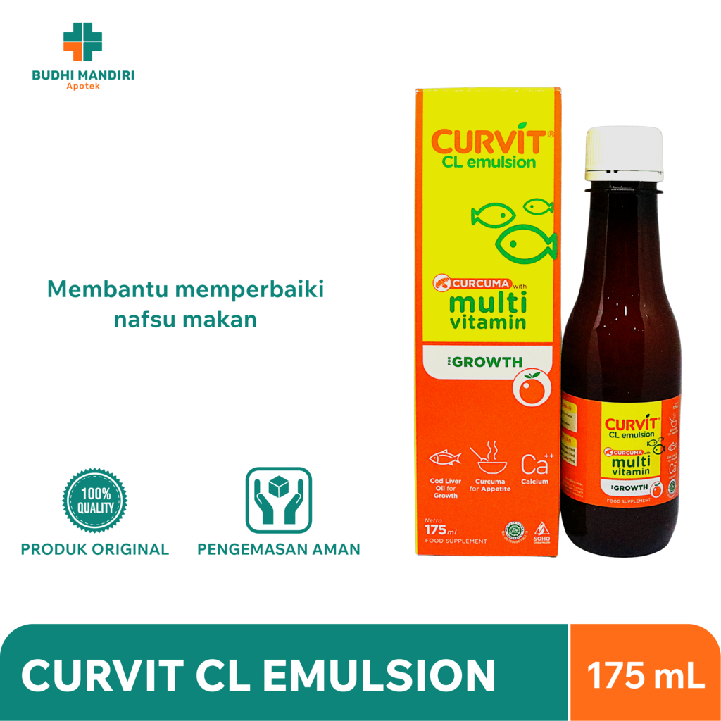 

Curvit CL Sirup 175ml - Suplemen untuk Memperbaiki Nafsu Makan