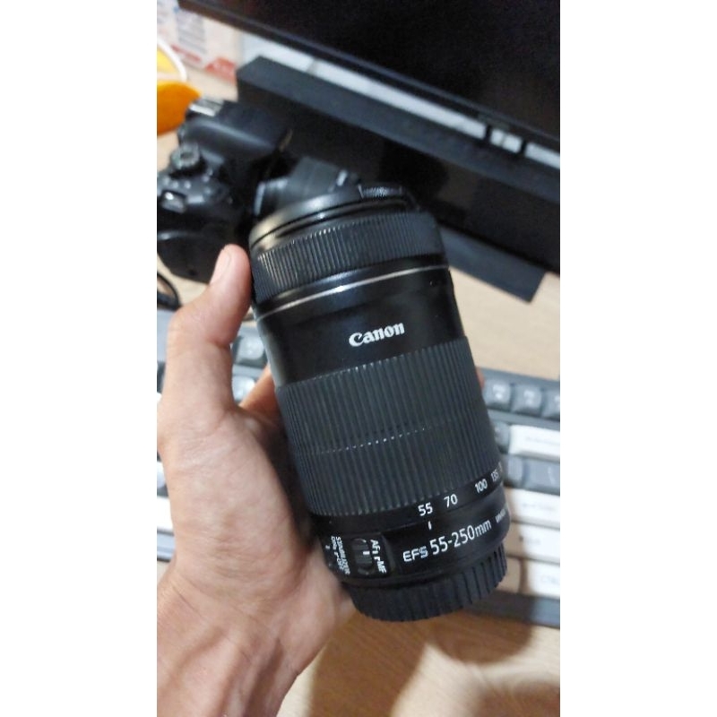 lensa tele canon 55 250mm stm