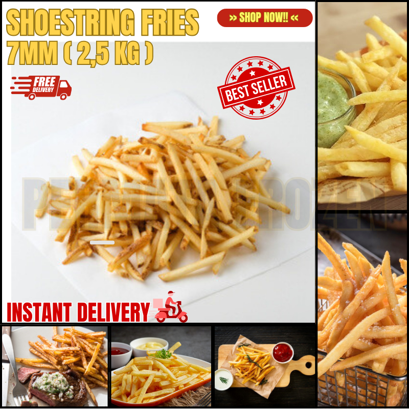 

Shoestring Fries 7mm 2,5KG / Kentang Goreng Frozen Food