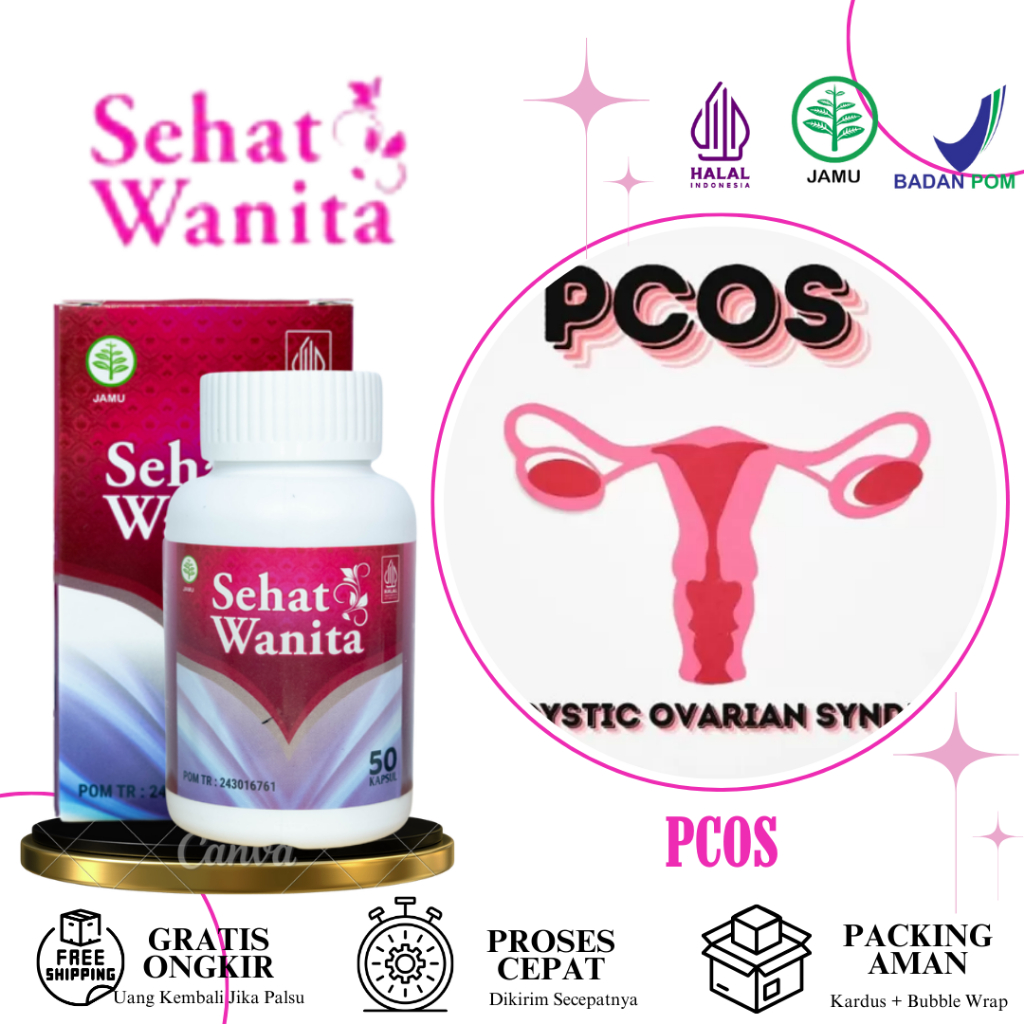 Sehat Wanita - Obat Haid Lancar Keputihan Nyeri Haid Kista PCOS Promil Gangguan Hormon