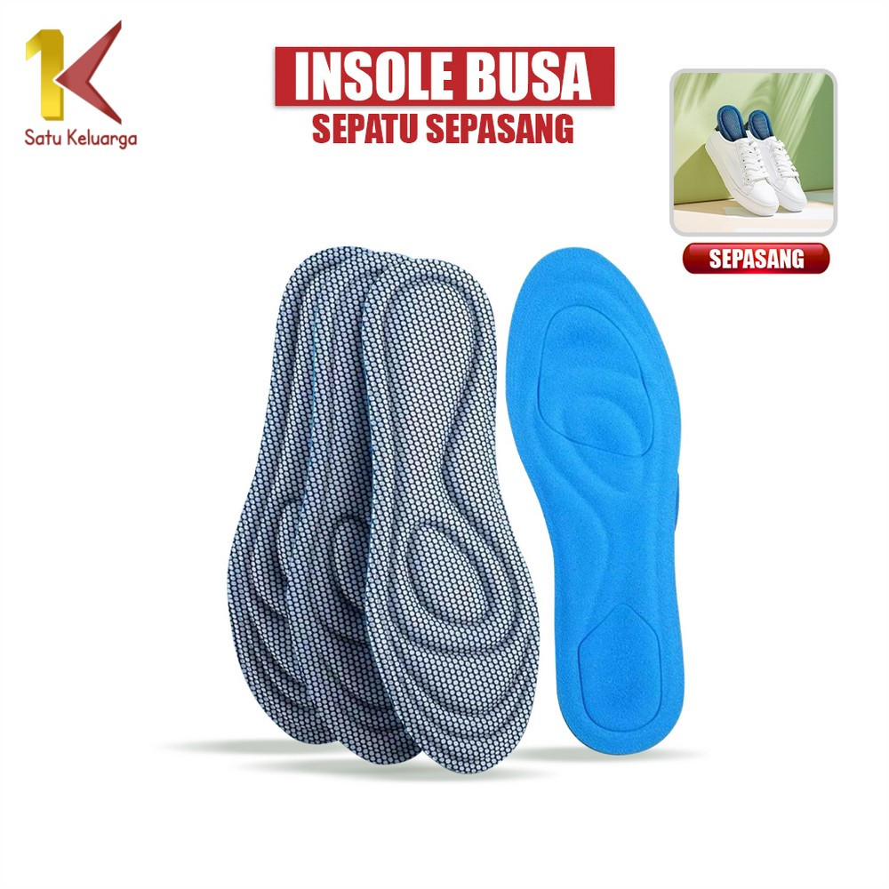 Satu Keluarga Alas Kaki Insole Busa Empuk Sepasang S64 Insole Breathable Sweat Absorbing Alas Sepatu