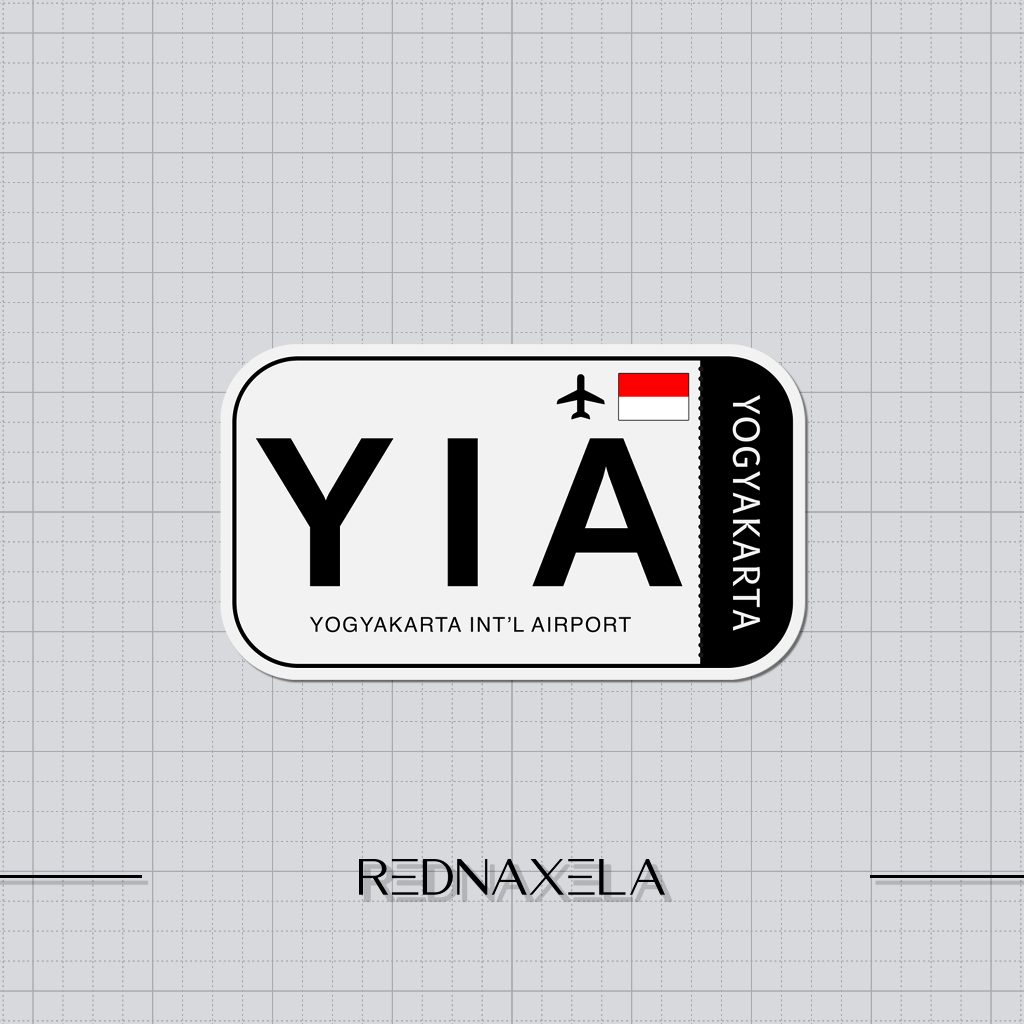 

Stiker Vinyl Yogyakarta International Airport Code YIA Sign Sticker