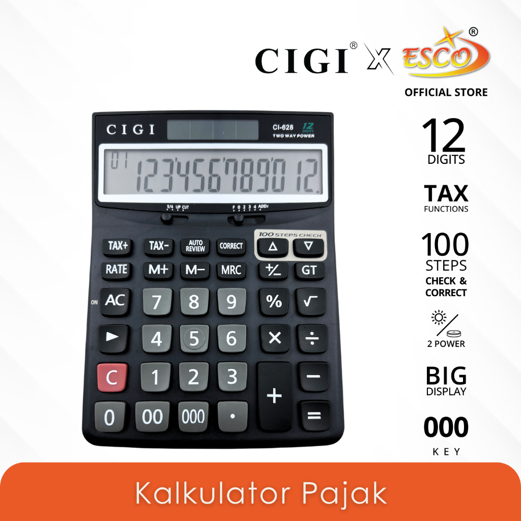 

ESCO >< CIGI Kalkulator / Calculator Check & Correct CI-628