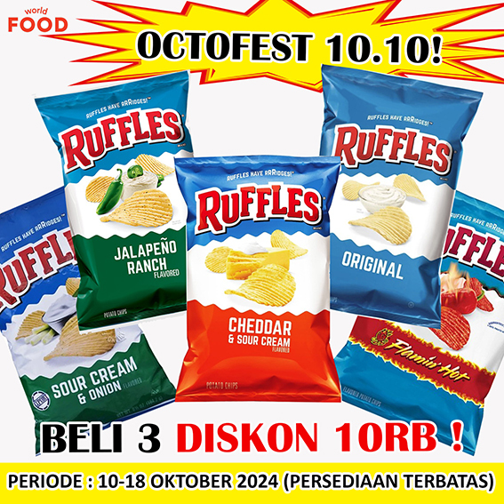 

*PROMO HARBOLNAS 10.10* ~ FRITOLAY CHIPS ~ RUFFLES CHIPS