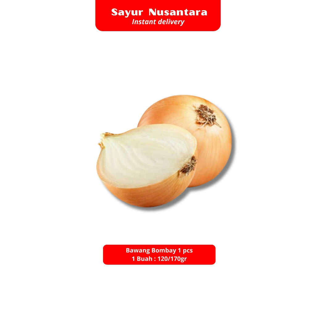 

Bawang Bombay Fresh 150gr-200gr 1 buah - Sayur Nusantara