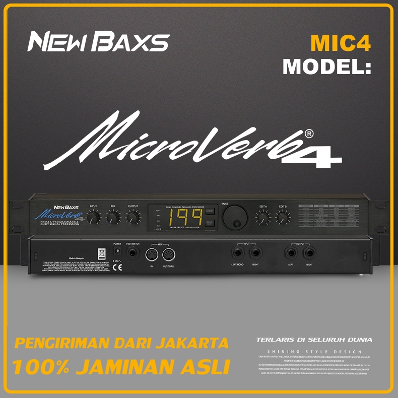 COD NEW BAXS efek vokal original microverb 4 made in Taiwan DSP 199 Efek Kuping plastik audio effect