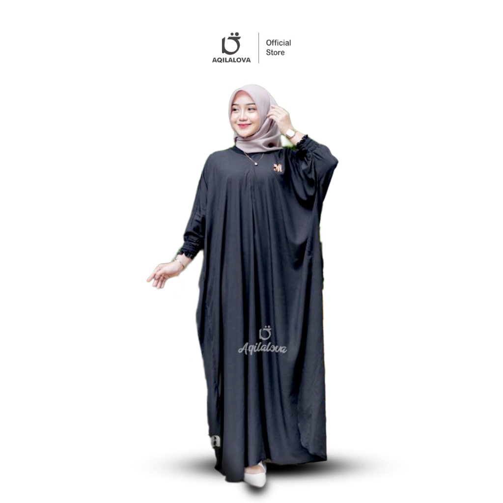 AQILALOVA Mandalika Kaftan Polos Wanita Simple Jumbo Bahan Rayon Promo Cuci Gudang