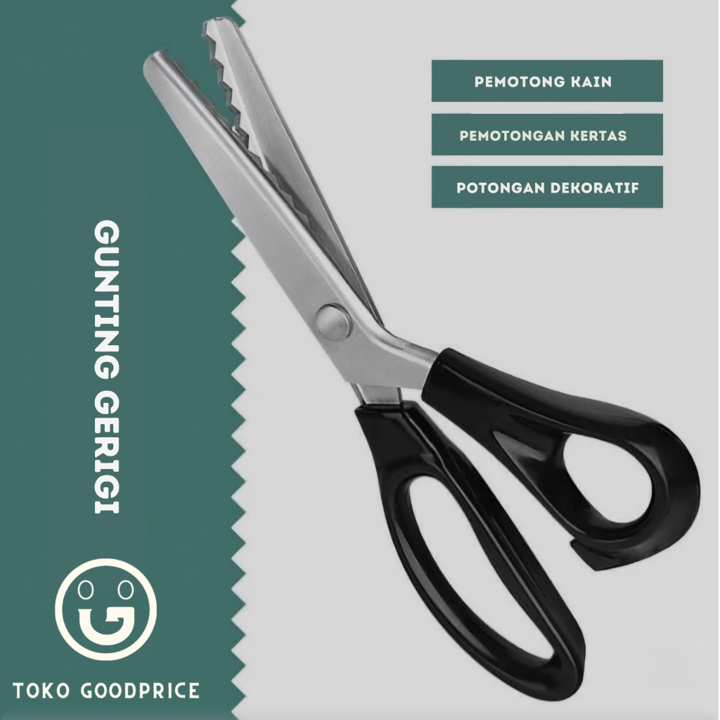 

Gunting Gerigi Pemotong Kain Dengan Pisau Bergigi Untuk Kerajinan