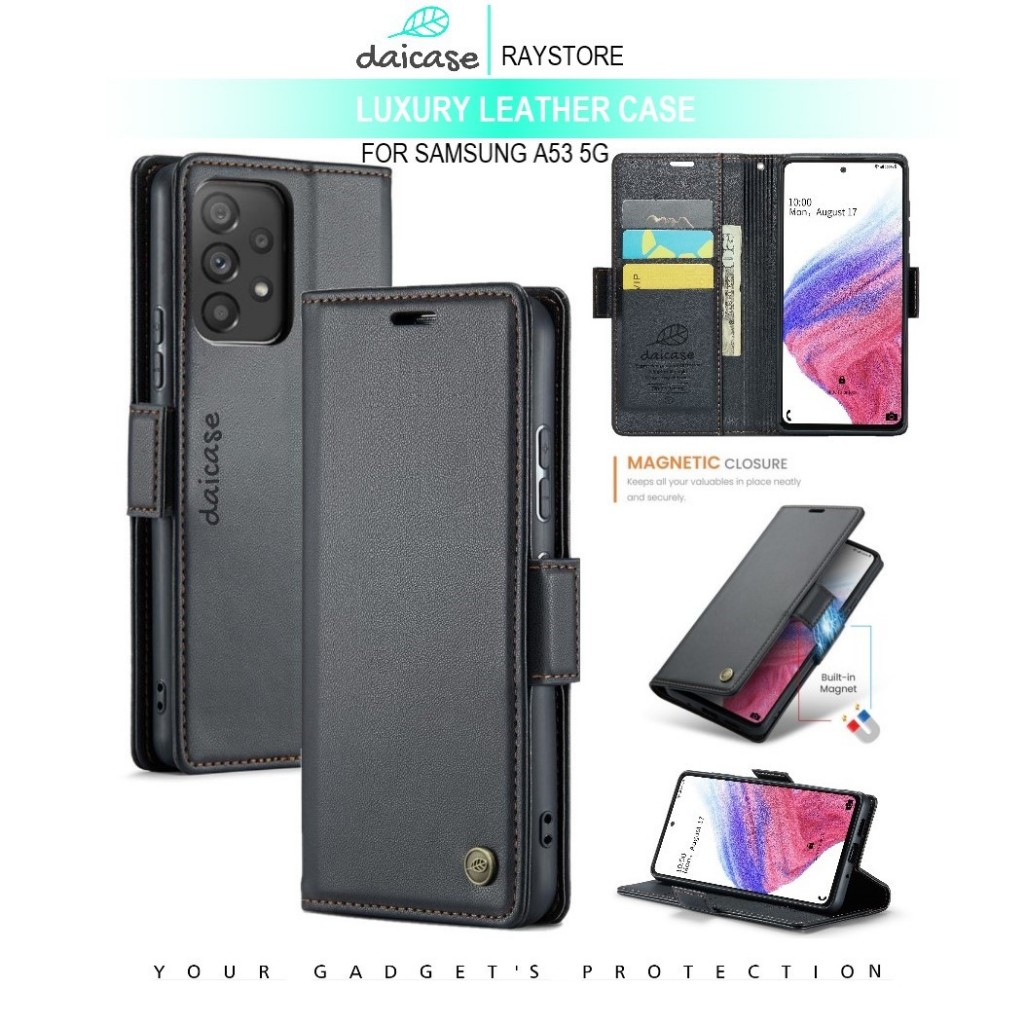 SAMSUNG A53 5G FLIP LEATHER CASE PREMIUM-FLIP WALLET CASE UNTUK SAMSUNG A53 5G