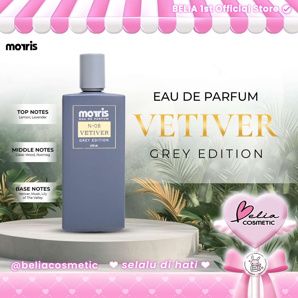❤ BELIA ❤ MORRIS Eau De Parfum Grey Edition 100ml | Parfum Pria | Wewangian
