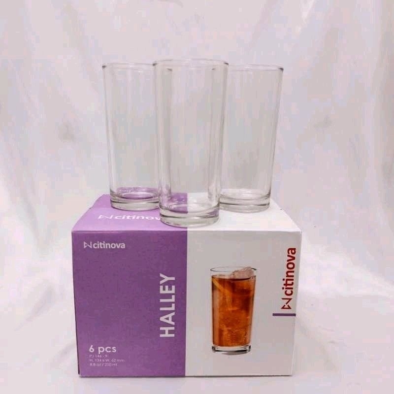 Gelas HALLEY Citinova gelas cantik 1set 6pcs