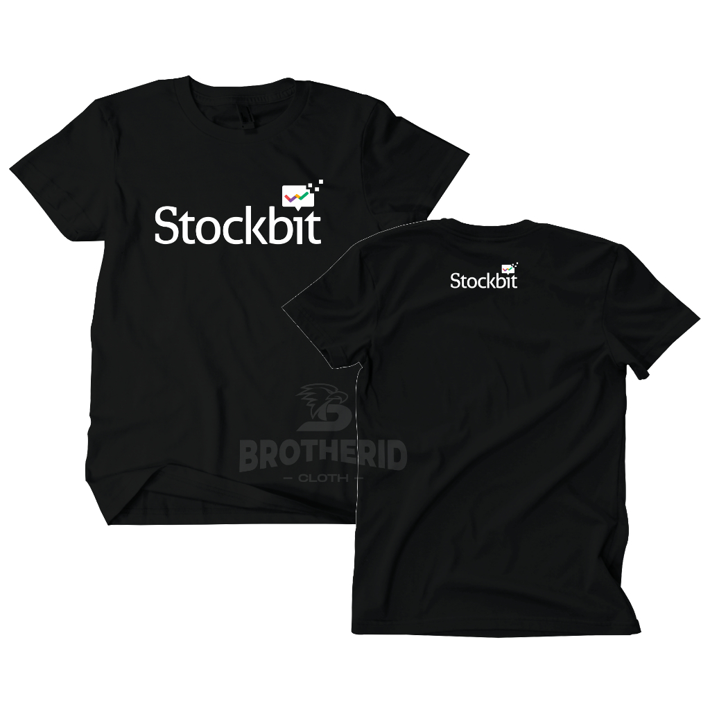 Kaos Stockbit Logo Baju Investor Saham Trader Trading Emiten Katun Combed 30s
