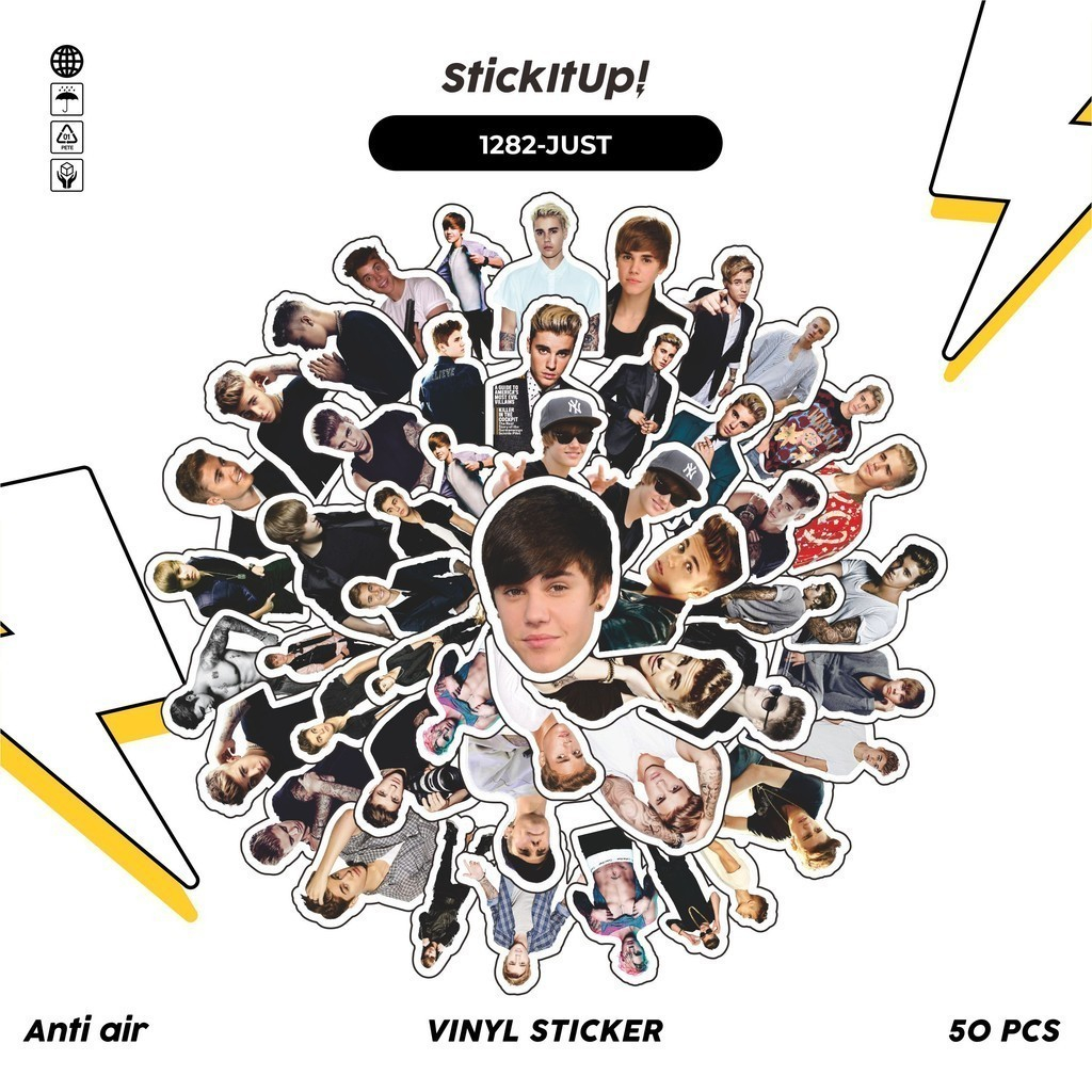 

COD✨ 100 Pcs Stiker Justin Bieber Lucu Anti Air Untuk Dekorasi Notebook Sepeda Skateboard Handphone DIY