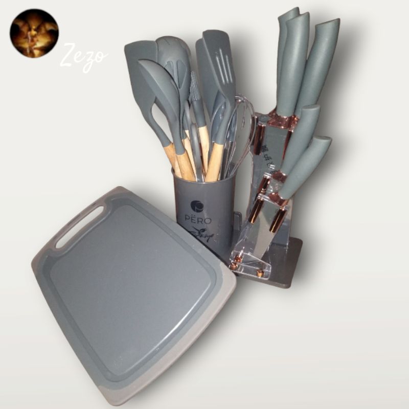 Pero Spatula & Knives Set 19Pcs
