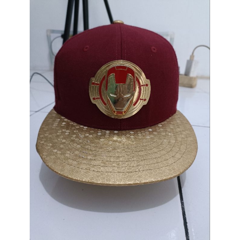 Snapback iron man // Marvel x Capten // Logo besi //  Brand Original
