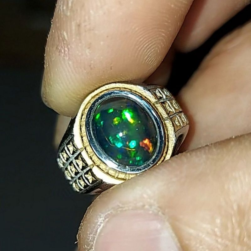 natural black opal