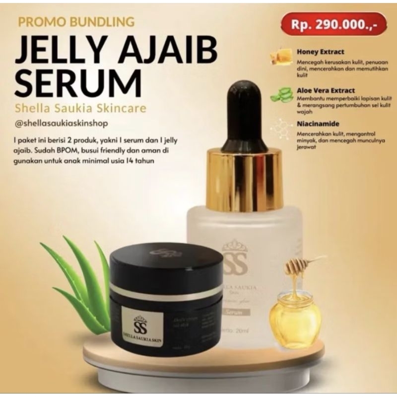 SSSKIN Bundling Jelly Daily Cream Oil Skin & Serum Luminous 100% Original By Shella Shellasaukia Ski