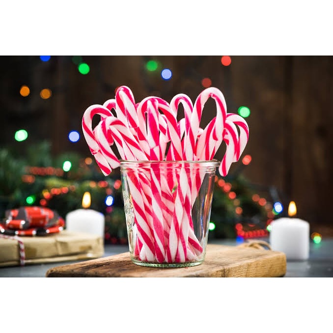 

Permen Tongkat Natal Rasa Mint Candy Cane Christmas Cake Topper