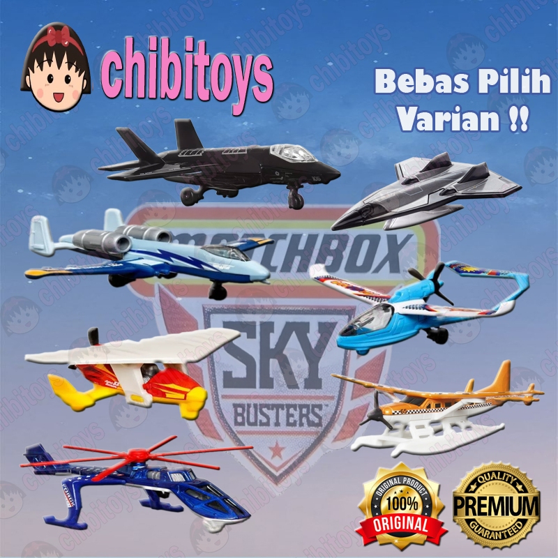 Matchbox Sky Busters Miniatur Pesawat Terbang Bebas Pilih Variasi Original Mattel