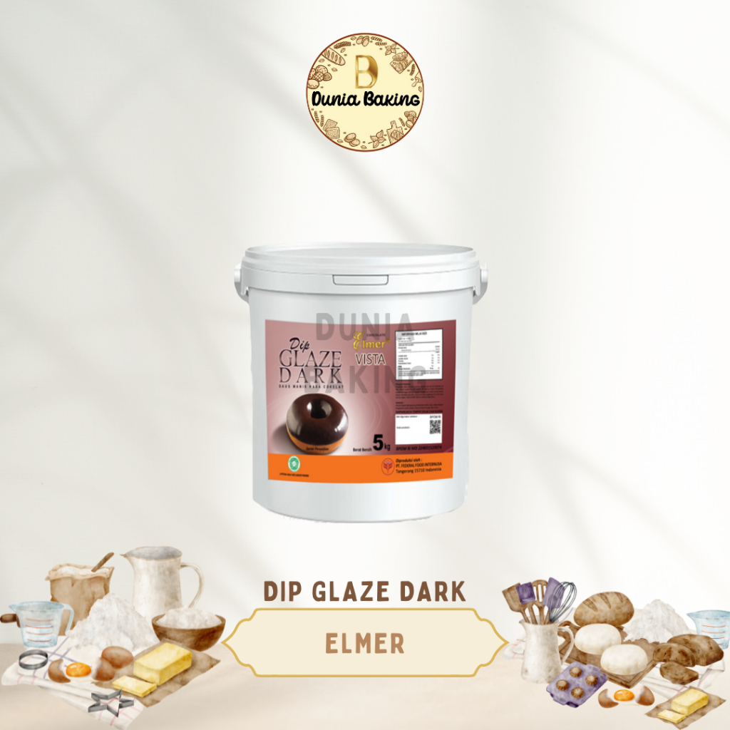 

Elmer dip glaze coklat 250gr | Glaze donat coklat elmer