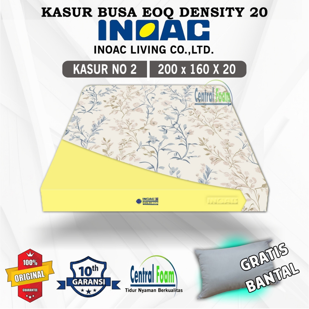 Kasur Busa Inoac EOQ 200 x 160 x 20 cm Asli Original Murah Garansi 10 tahun