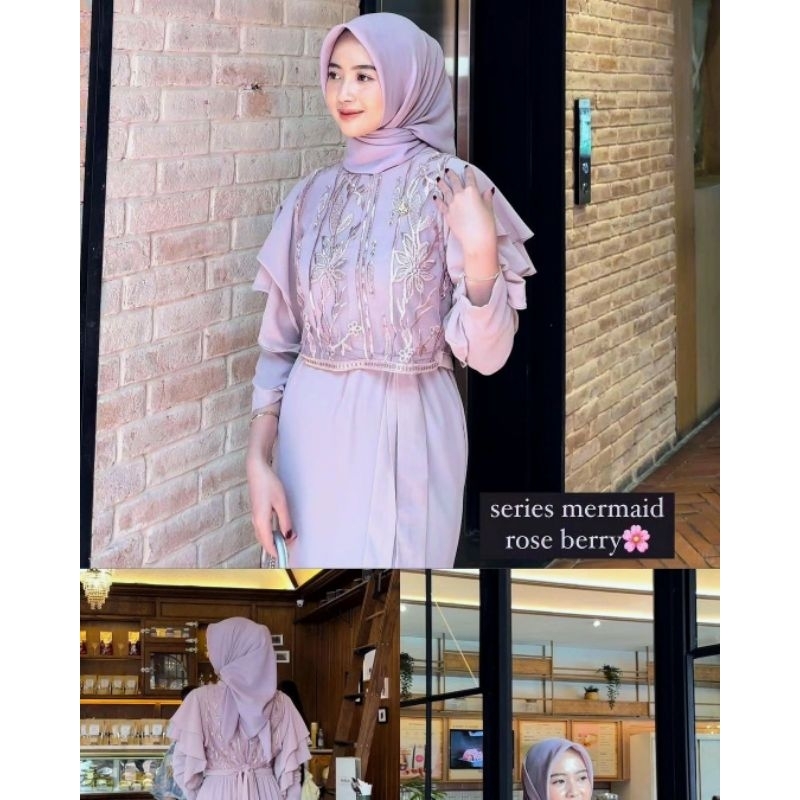 Syafirah Ceruty Baby doll Gamis Wanita Muslim Gamis Wanita Kondangan Gamis Wanita Simpel mewah Terba