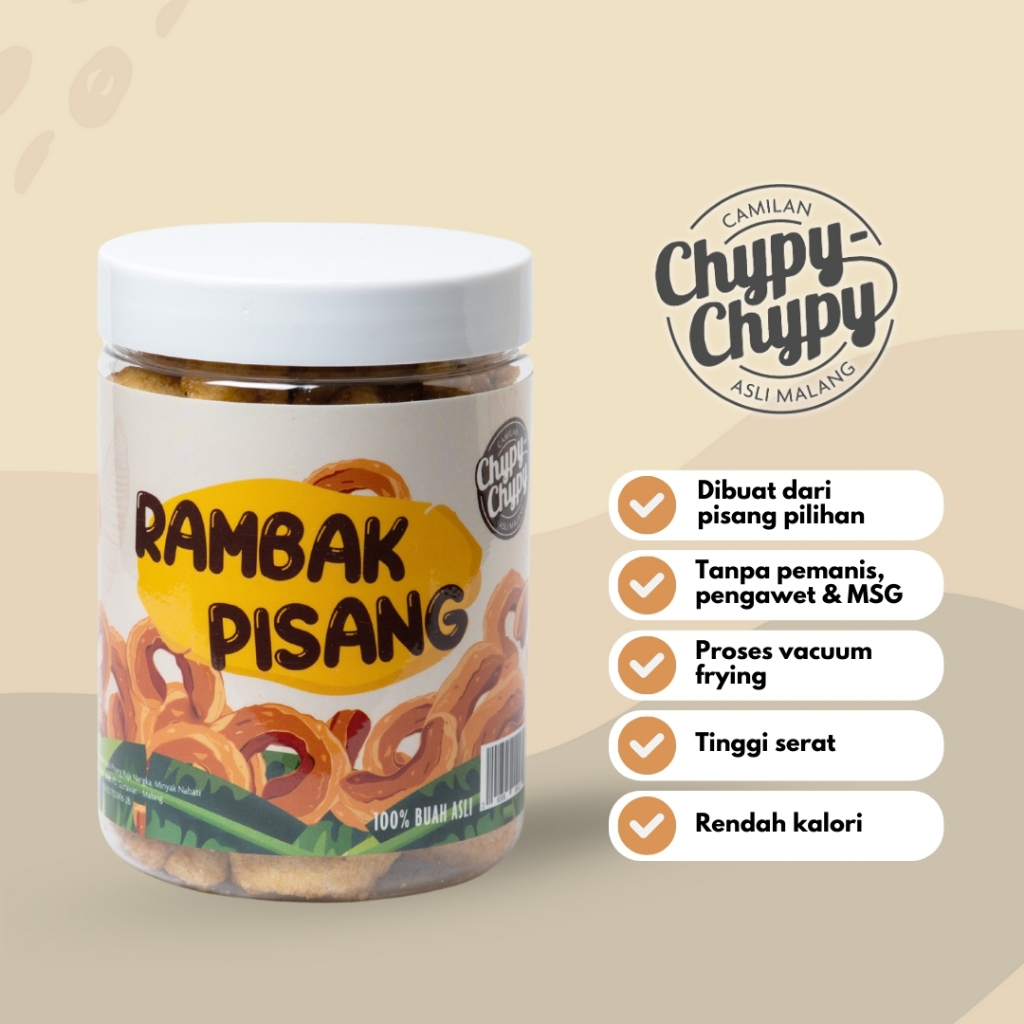 

Keripik Rambak Pisang Renyah Toples 200 Gram