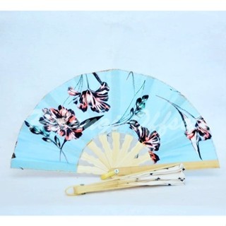 SOUVENIR PERNIKAHAN KIPAS TANGAN LIPAT SIFON MURAH | SOUVENIR KIPAS MOTIF | SOUVENIR NIKAH KIPAS KAY