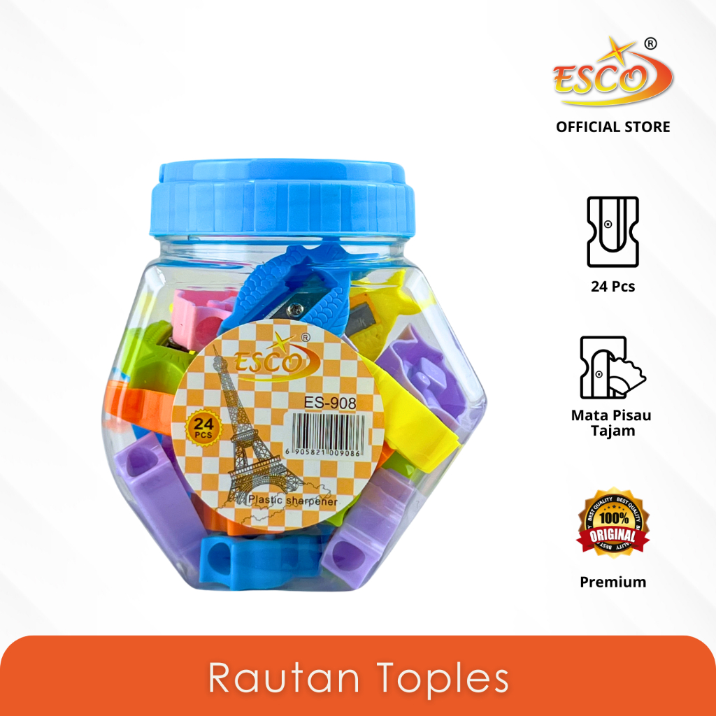 

ESCO Rautan Pensil / Serutan Pensil Toples / Pencil Sharpener ES-908-B