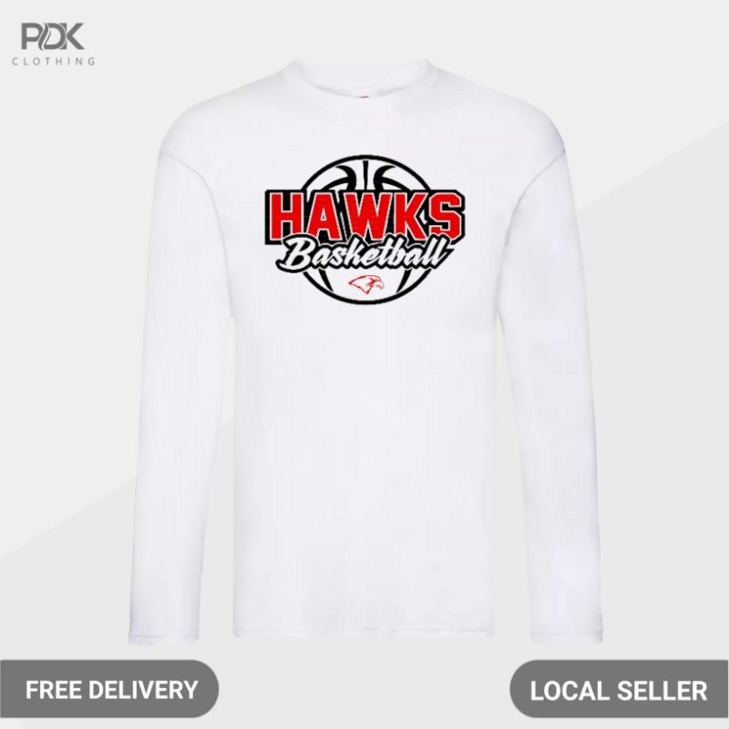 Kaos Pria Baju Lengan Panjang Nba Atlanta Hawks Basketball
