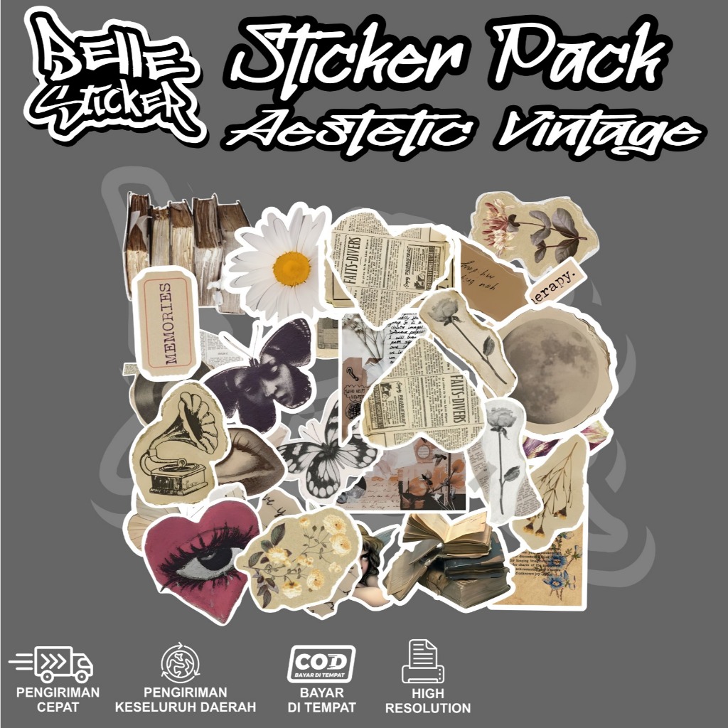 

Stiker Aesthetic GAYA RETRO INS Stiker Koran Sastra Dan Seni Anti Gores Decal Vinyl Stiker Anti Air