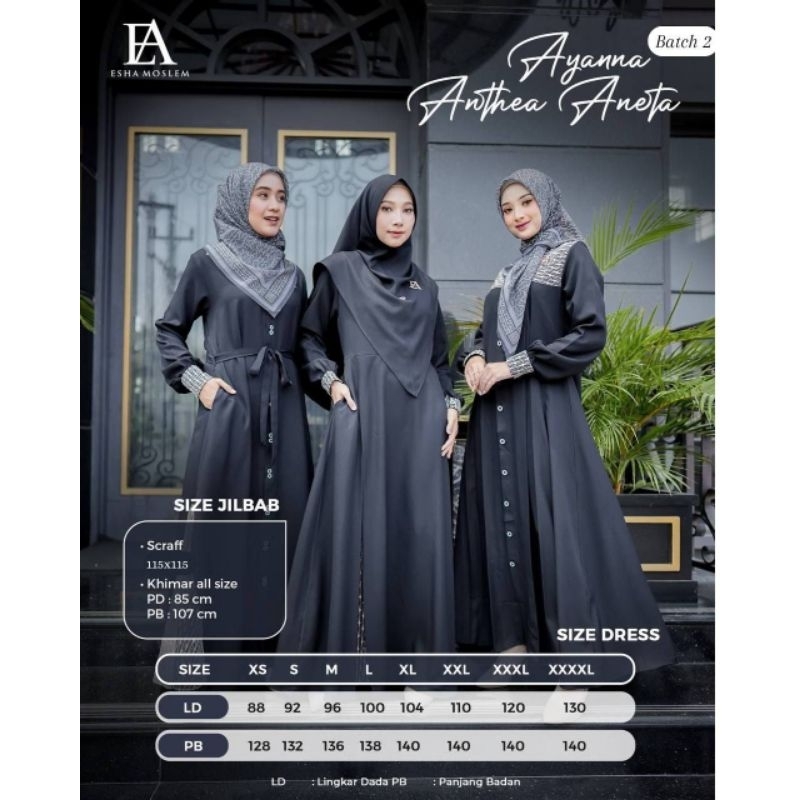 ANTHEA by Esha Moslem READY STOK XXL siap kirim