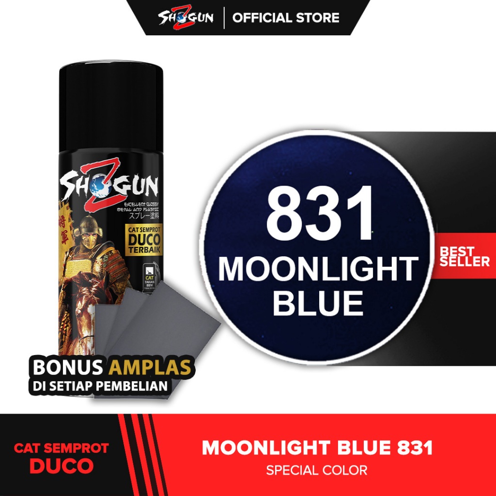 Cat Semprot Xiralic Shogun Z Moonlight Blue 831 - Cat Motor Dark Series Biru Xiralic