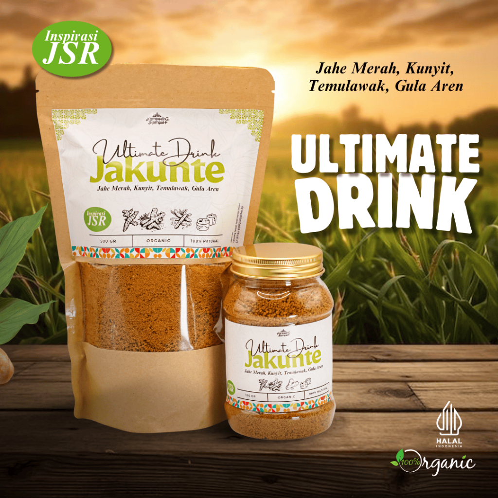 

Ultimate Drink JSR | Jakunte - Jahe Merah Kunyit Temulawak Gula Aren Bubuk Murni Jamu Herbal JSR