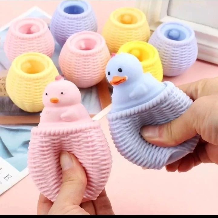 Mainan Squishy Ayam Pop Up Mainan Anak Silicon Lentur Chicken Pop It