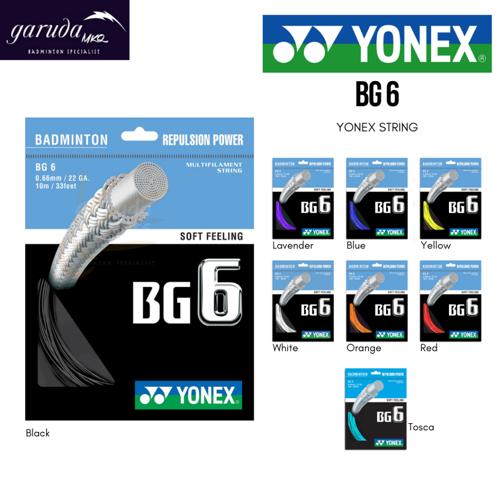 Senar Yonex BG 6 / Senar Raket Bulutangkis BG6 / Badminton String Yonex BG 6