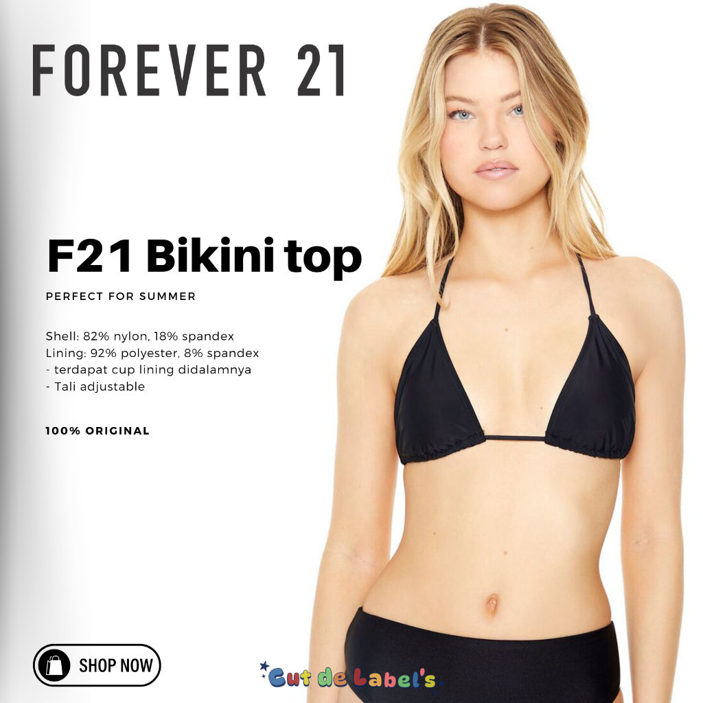 Forever 21 women triangle string bikini top