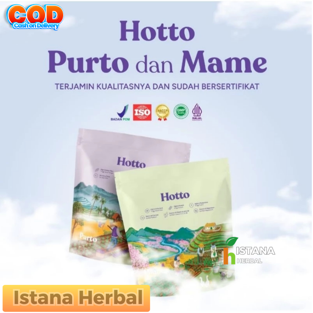 

HOTTO PURTO - HOTTO MAME - Hoto Porto 1 Pouch Sachet Multigrain EDAMAME Untuk Asam Lambung Kesehatan