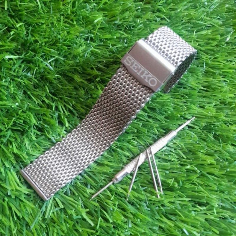 Strap Tali Jam Tangan Seiko Rantai Pasir Tali Rantai Jam Tangan Seiko ukuran 20mm 22mm