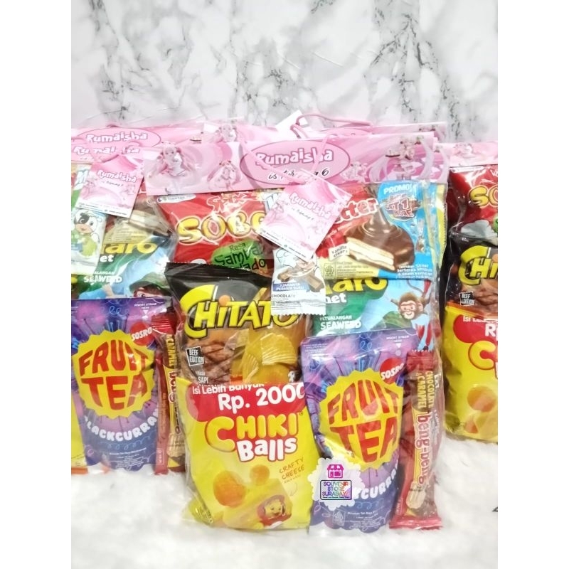 

Bingkisan ulang tahun Fruitea || Parcel snack ultah || Hampers snack birthday || Paket snack ulang tahun anak