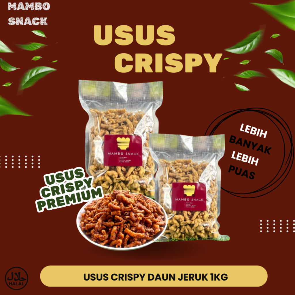 

Usus Crispy 1 KG / Kripik Usus Pedas Gurih Daun Jeruk 1 KG - Cemilan Bikin Nagih