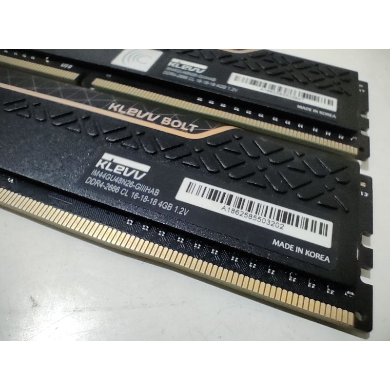 DDR4 Klevv Bolt 8GB (2 x 4gb) 2666 CL