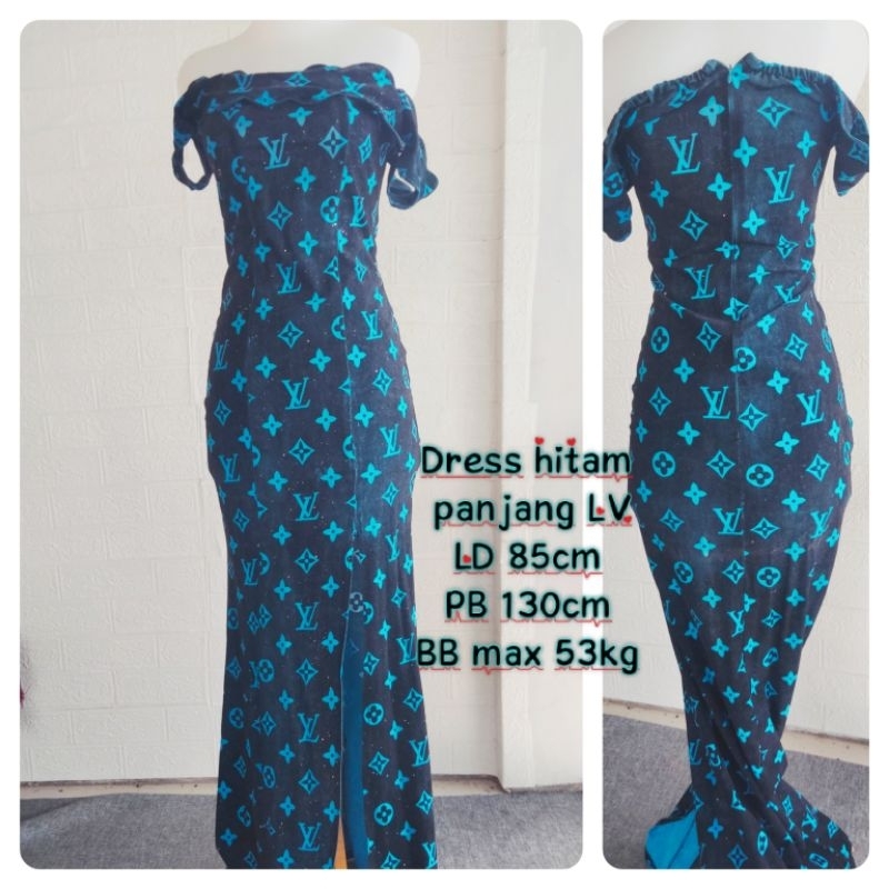 baju penyanyi prelove/dress panjang LV/gaun pennyanyi penjang/logdress prelove