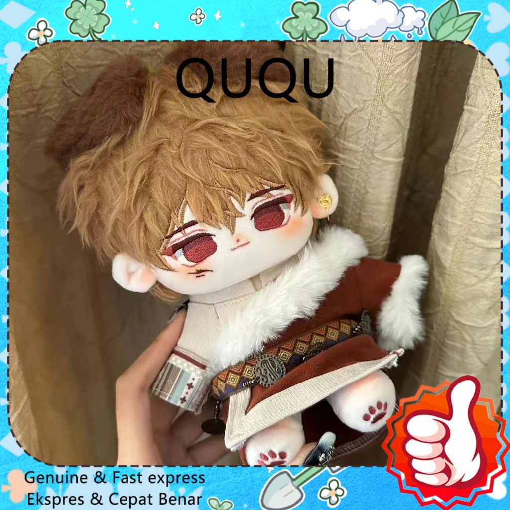 QUQU baju boneka 20cm Unisex Cotton Doll Clothes in Stock, Tibetan Clothing, Ethnic Set, 20cm Doll C