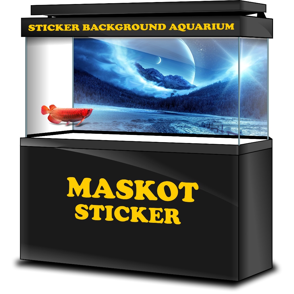 STICKER AQUARIUM, STIKER AKUARIUM, AQUASCAPE,  STIKER KACA AQUARIUM, STIKER BACKGROUND AQUARIUM, STI