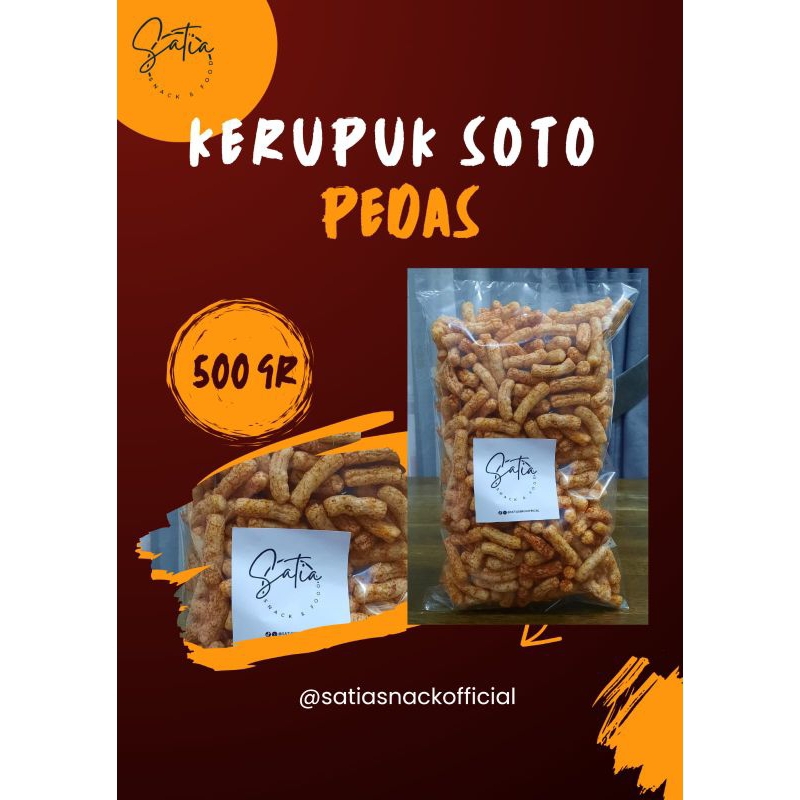 

Satia Snack : Kerupuk Soto Pedas (500gr)