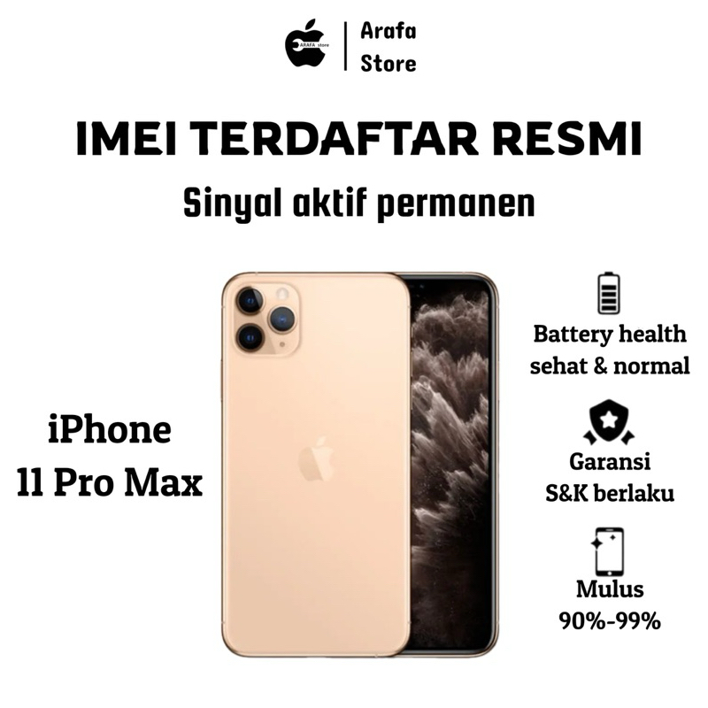 iphone 11 pro max 256gb imei terdaftar resmi/beacukai jaringan permanen