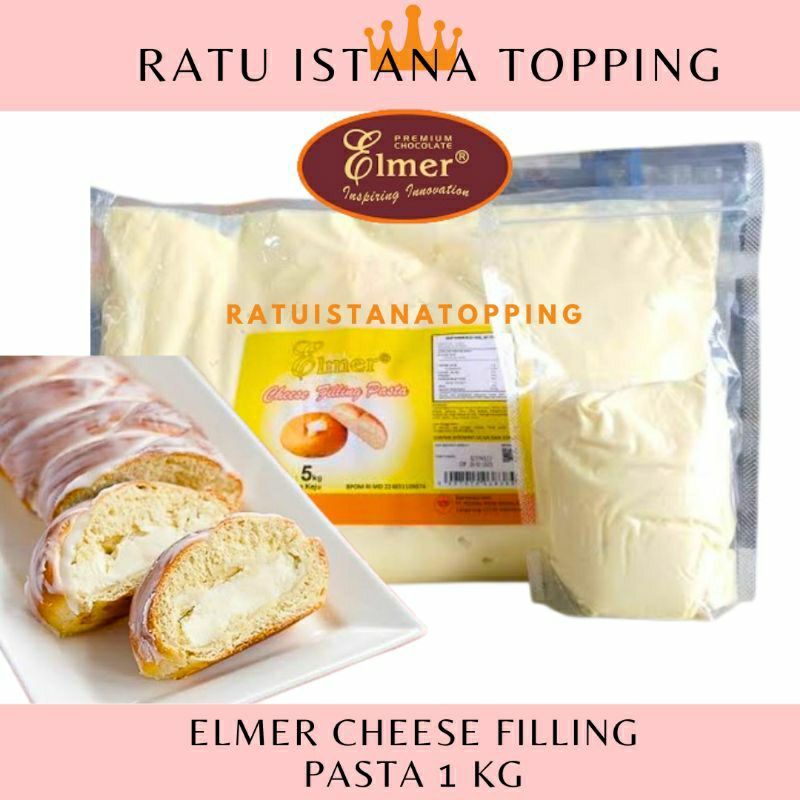 

ELMER CHEESE FILLING 1 KG REPACK KRIM PASTA KEJU ISIAN ROTI